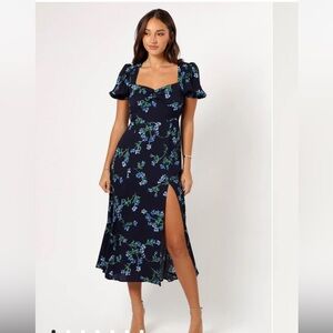 Petal and Pup Hendrix Midi Dress. Size XL. Color - Midnight Blues